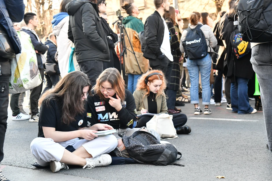 Studenti tokom blokade 