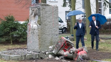 Czerwonoarmista runął na ziemię. Trwa demontaż pomników Armii Czerwonej 