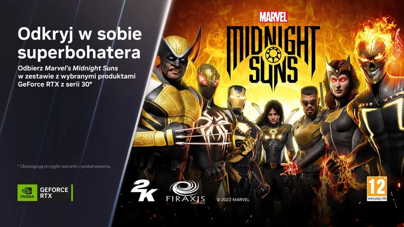 Marvel's Midnight Suns za darmo z kartami GeForce RTX 30