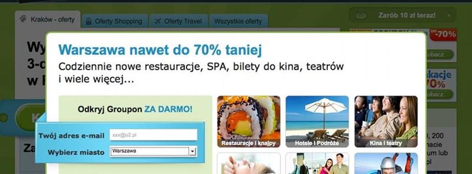 Groupon Polska screen