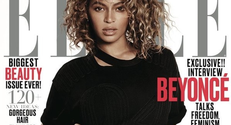 Beyonce on the cover of Elle USA magazine