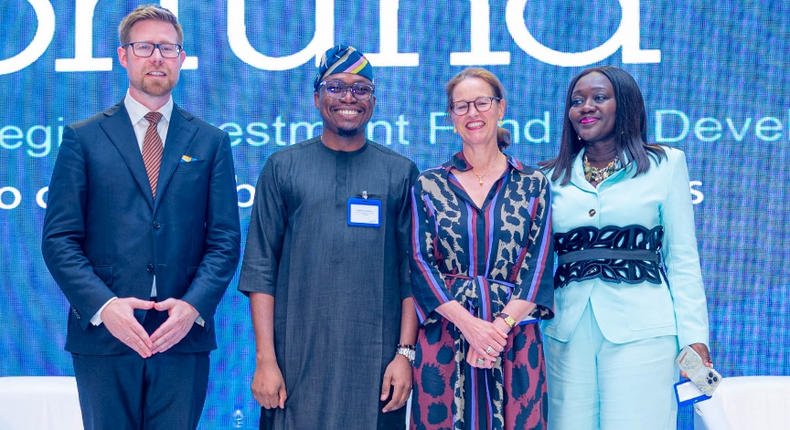 [L-R] - Eivind Fjeldstad, Business Counsellor, Royal Norwegian Embassy in Abuja; Obafemi Awobokun, Investment Manager; Ellen Cathrine Rasmussen, Executive Vice-President, Scalable Enterprises; and Naana Winful Fynn, Regional Director for West Africa at Norfund’s stakeholder forum and luncheon in Lagos, Nigeria.