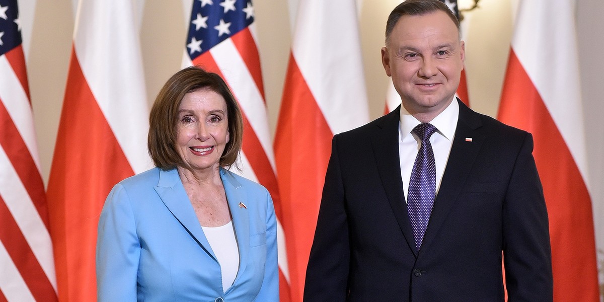 Nancy Pelosi rozmowy z polskimi politykami rozpoczęła od wizyty u prezydenta Andrzeja Dudy.