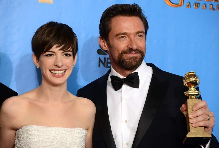 Anne Hathaway i Hugh Jackman na gali Złotych Globów