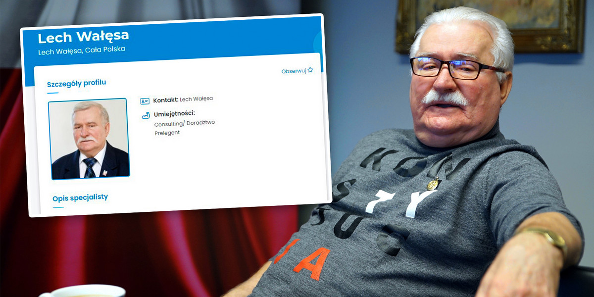 Lech Wałęsa szuka pracy przez internet