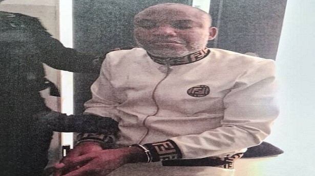 Nnamdi Kanu was paraded in a designer Fendi tracksuit 