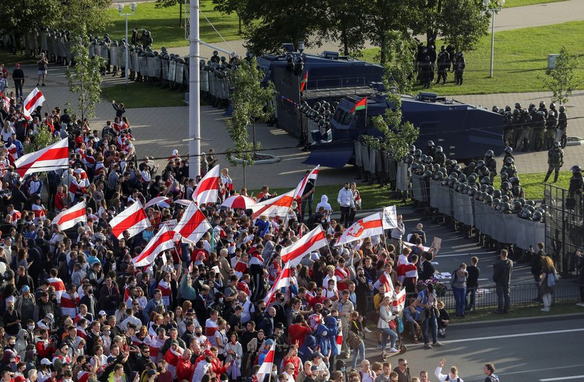 Kolejny nerwowy dzień na Białorusi. Zatrzymano kilkaset osób