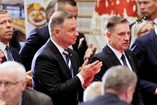 Prezydent RP Andrzej Duda i szef NSZZ Solidarność Piotr Duda podczas XXX Krajowego Zjazdu Delegatów NSZZ “Solidarność