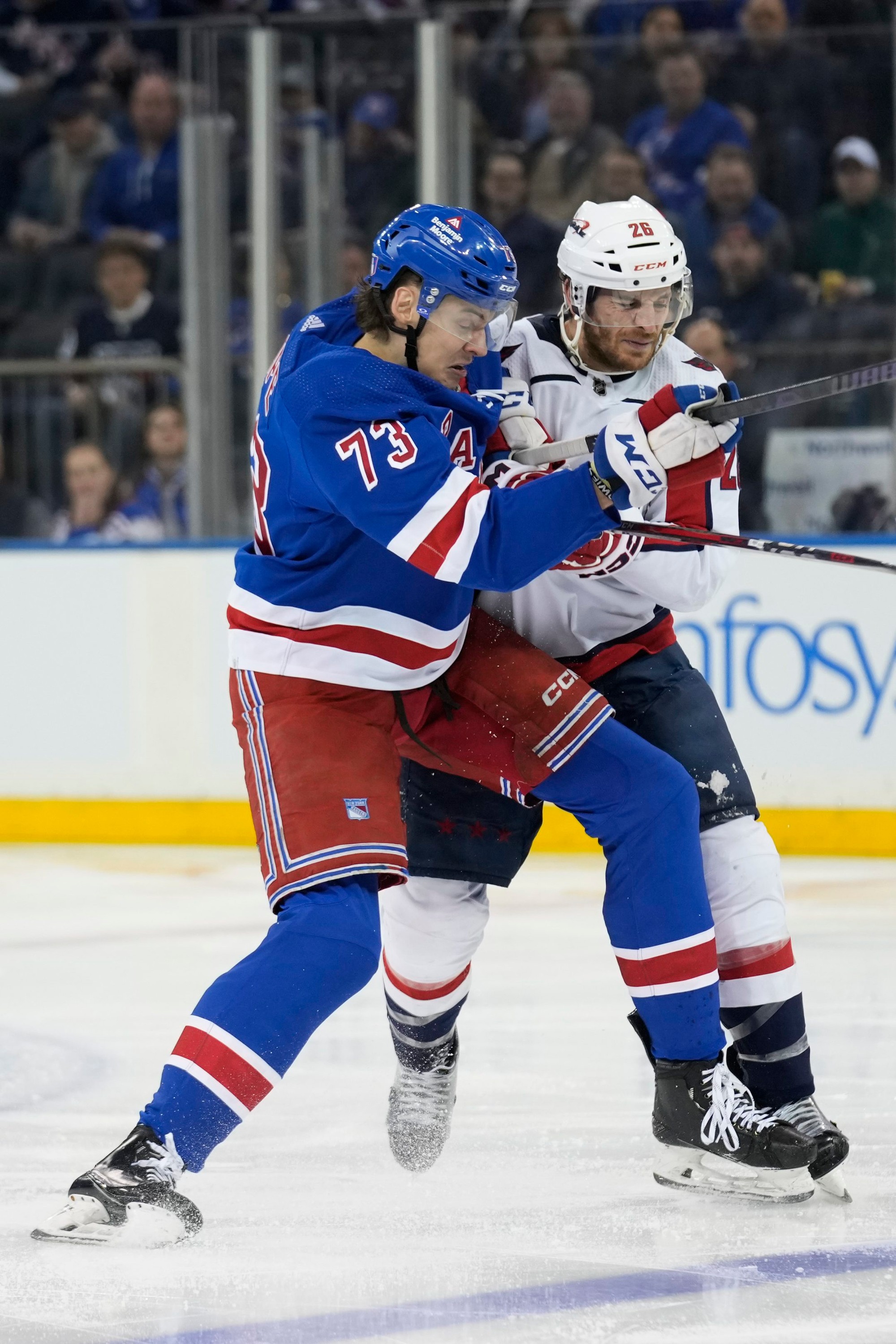 Zápas play-off NHL: New York Rangers - Washington Capitals.