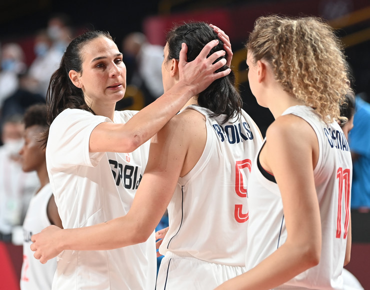 Detalj sa meča Srbija - Francuska, ženska košarka, Tokio 2020