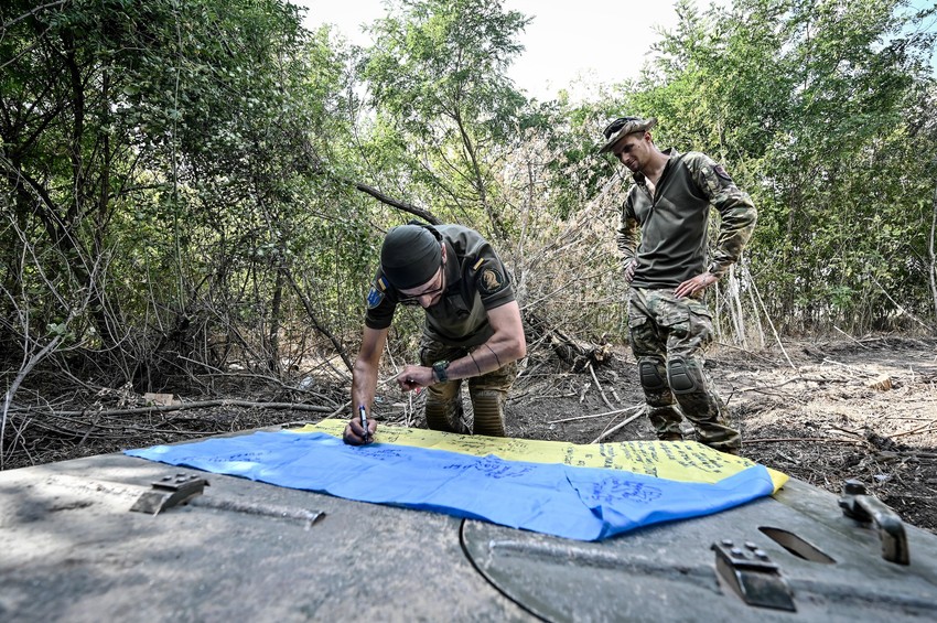 Ukrajinski vojnici kod Robotina