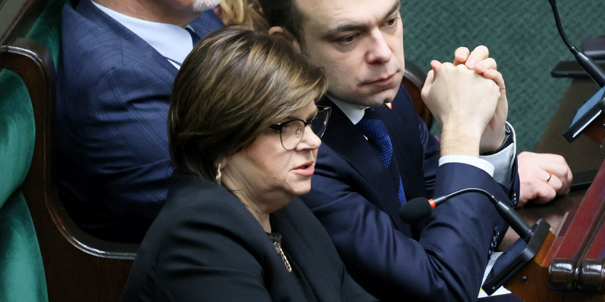 Minister zdrowia Izabela Leszczyna i minister finansów Andrzej Domański.