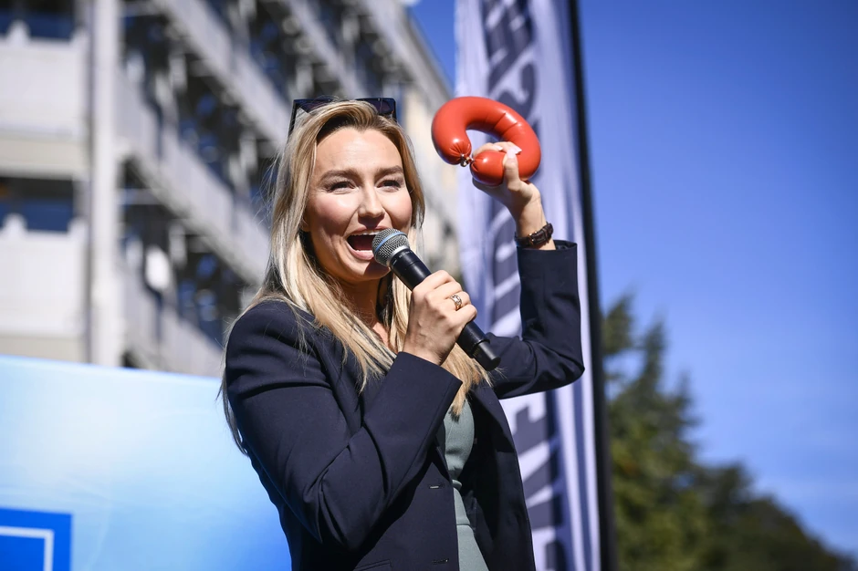 Eba Buš u kampanji u Stokholmu