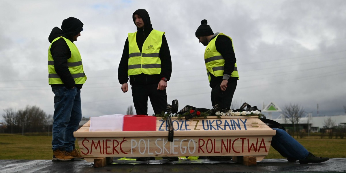 Protestujący rolnicy