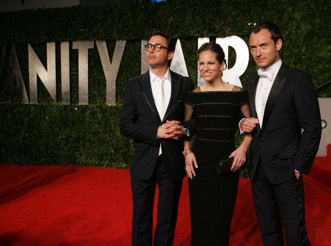 Aktorzy Jude Law i Robert Downey Jr. z żoną