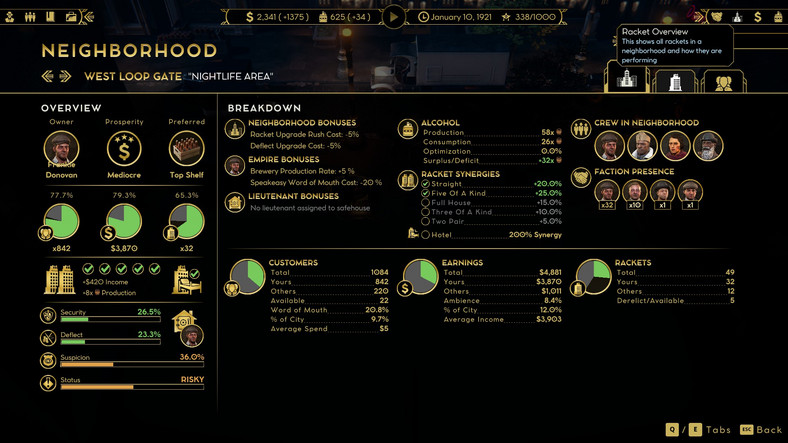 Empire of Sin - screenshot z wersji na PC