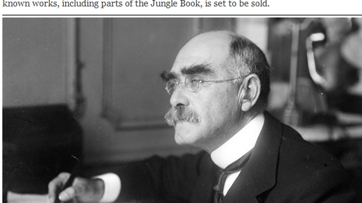 List, w którym Rudyard Kipling przyznaje sie do plagiatu w jednej z jego najbardziej znanych książek "Księdze dżungli", został wystawiony na sprzedaż - informuje telegraph.co.uk.