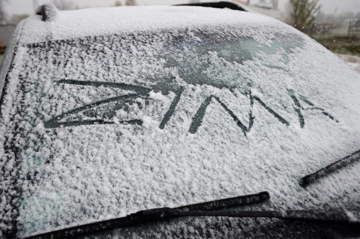 Pierwszy śnieg w Warszawie