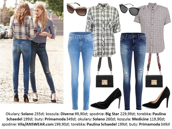STYLIZACJE z koszulą w kratę