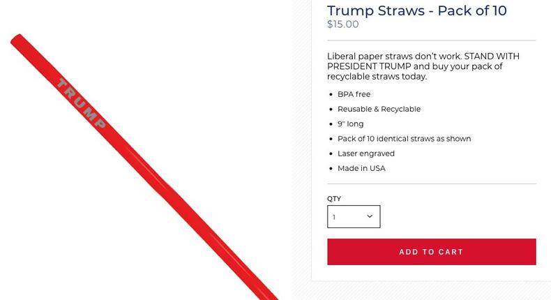 trump straws