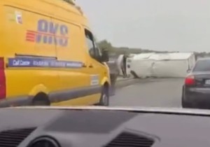 Prevrnut kombi kod Paraćina