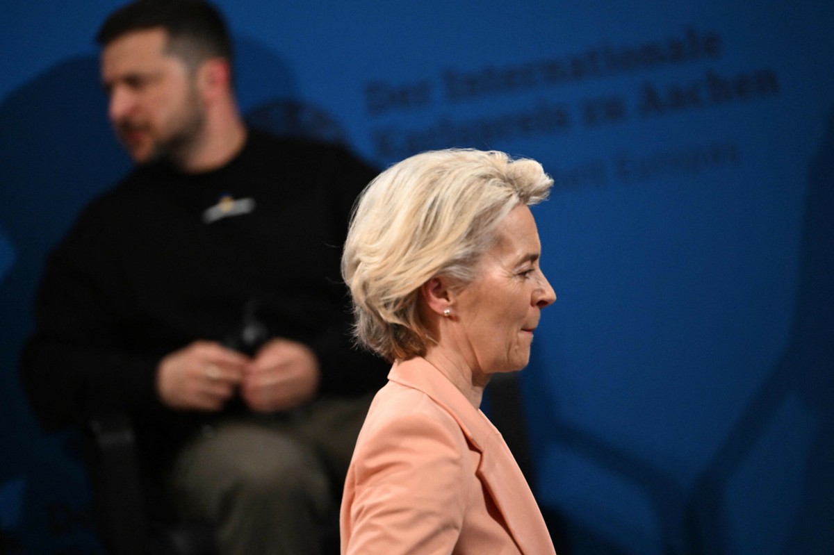 Ursula von der Leyen i Wołodymyr Zełenski
