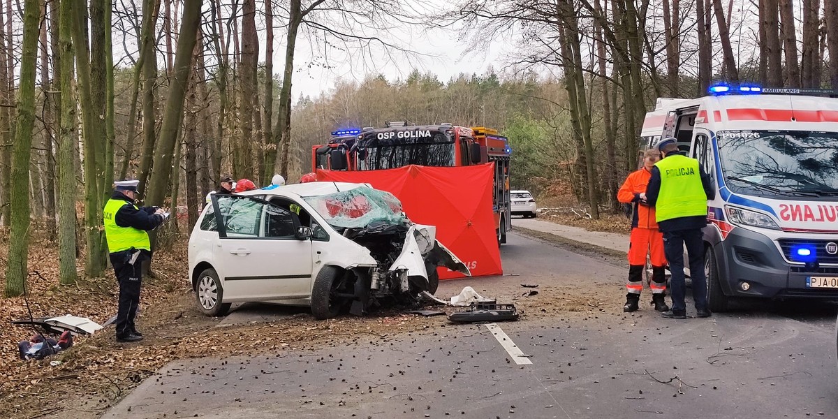 Tragiczny wypadek pod Jarocinem. Nie żyje 29-latek. 