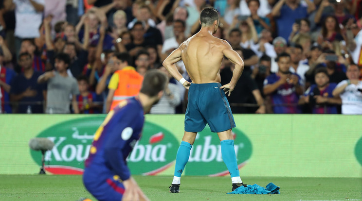 Így pózolt a gólja után
Cristiano Ronaldo – sárga lap lett
a jutalma / Fotó: AFP