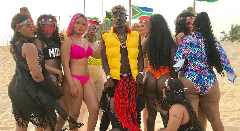 Shatta Wale behind-the-scenes of Island music video