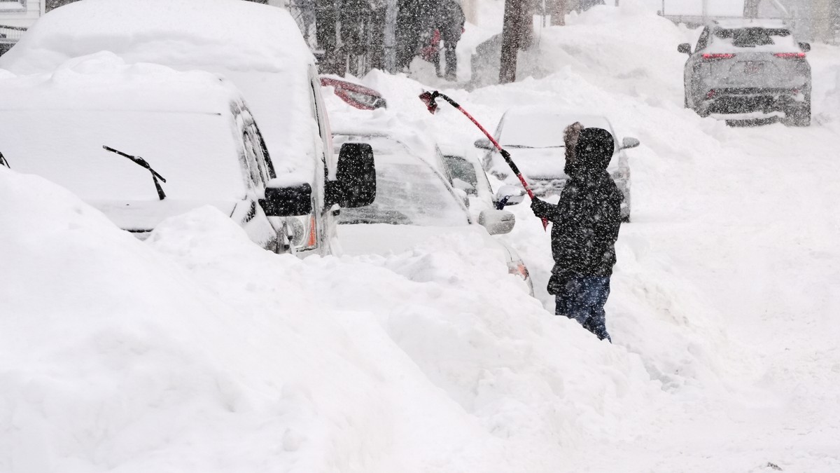 Sneg u Lovrensu, Masačusets, 26. januara