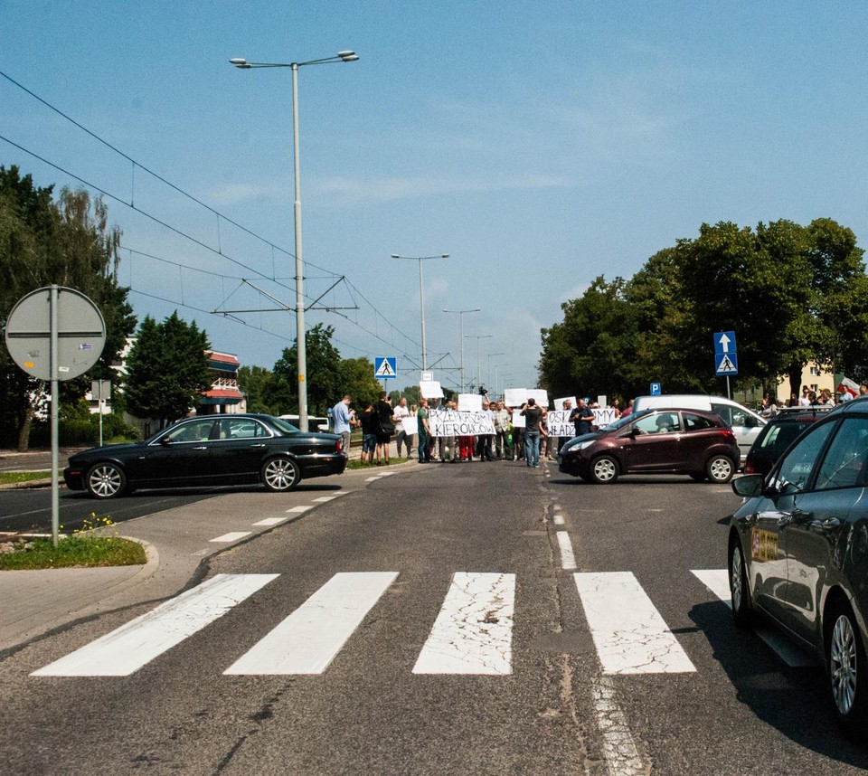 Blokowali skrzyżowanie w Gdańsku