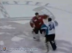 Zobacz, jak biją się bramkarze na lodzie