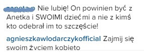 Komentarz fanki Włodarczyk na Instagramie