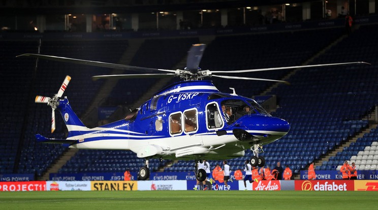 A thai üzletember helikoptere minden meccs után a stadion gyepjéről szállt fel /Fotó: Profimedia