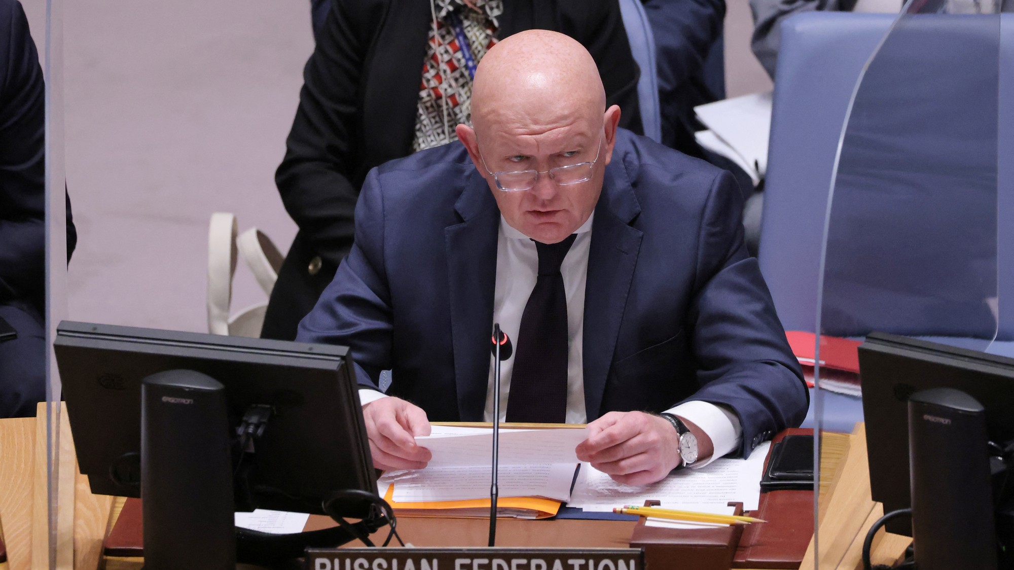 Ruský veľvyslanec pri OSN Vasilij Nebenzia.