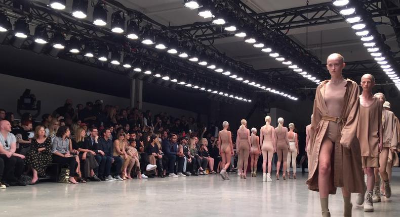 Kanye West's Yeezy Spring 2015 R-T-W presentation at the 2015 New York Fashion Week