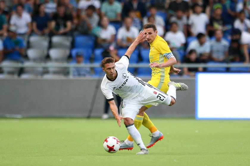 Pilka nozna. Liga Mistrzow. FK Astana - Legia Warszawa. 26.07.2017