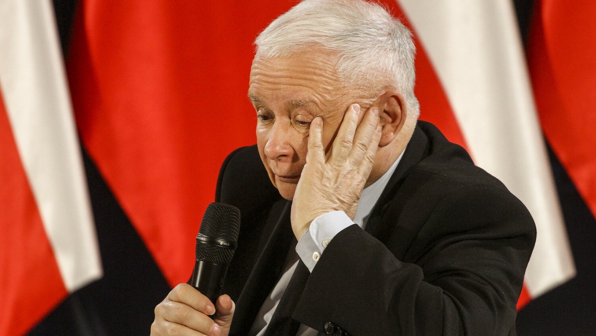 Jarosław Kaczyński na spotkaniu z działaczami w Olsztynie