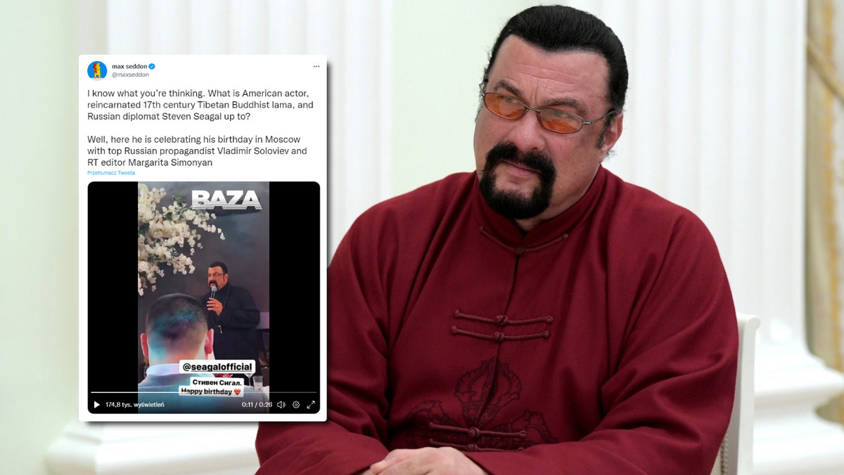 Steven Seagal świętował swoje 70. urodziny w Moskwie [WIDEO]