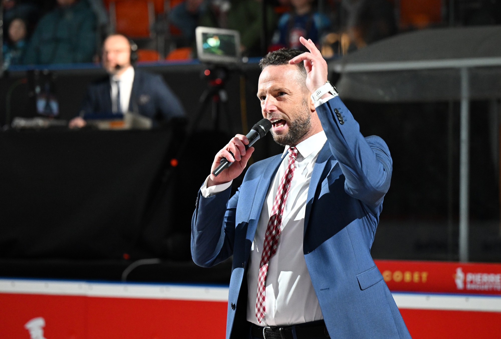 Richard Lintner na hokejovej exhibícii All Star Legendy 2025 v Michalovciach.