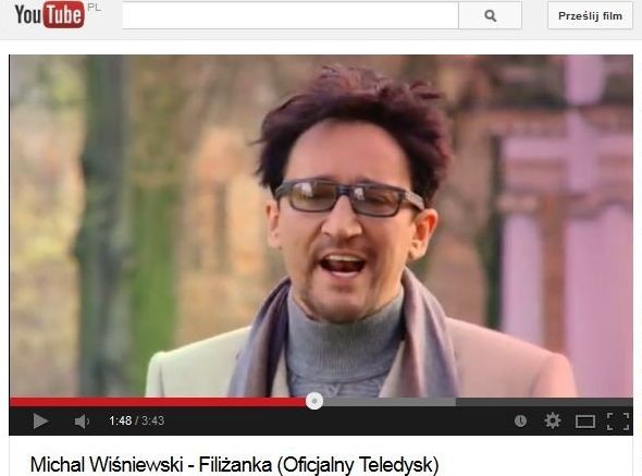 Michał Wiśniewski w teledysku 'Filiżanka'