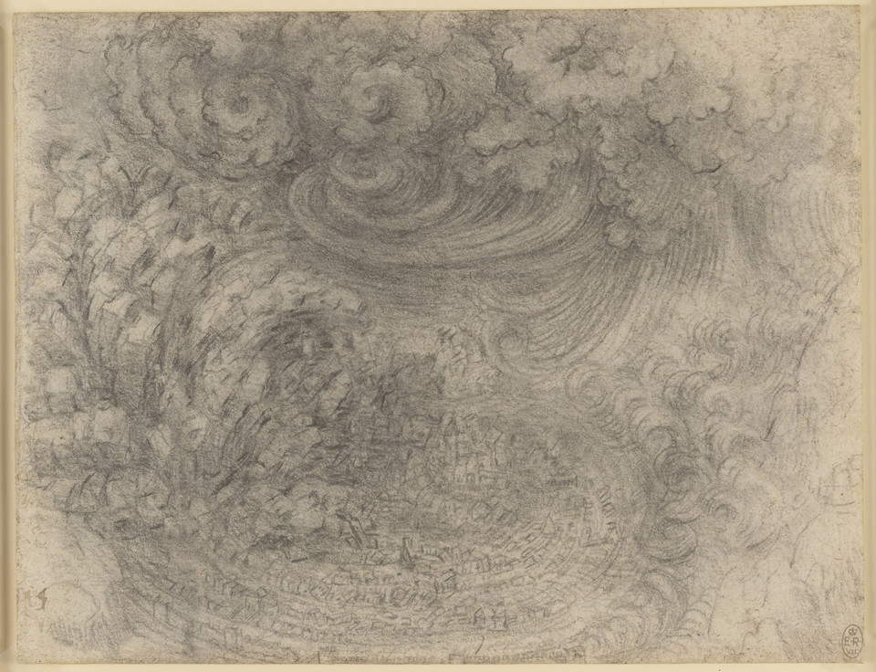 Leonardo da Vinci - rysunek z serii "Potop" (1517-18)