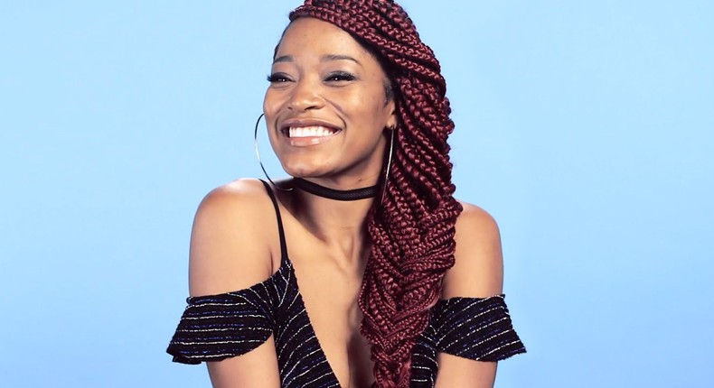 Keke Palmer rocking box braids (Elle)