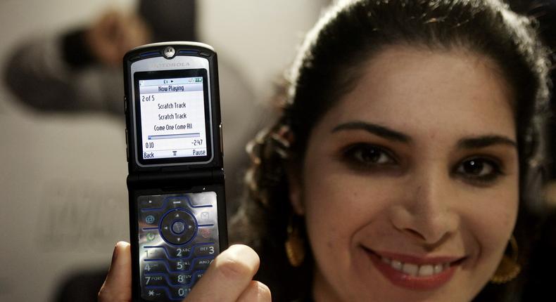 The Motorola Razr became one of the most iconic mobile phones when it was released in 2004.Damian Dovarganes/AP