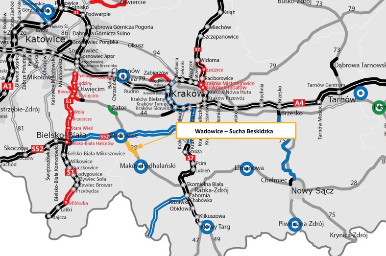 DK28 Wadowice – Sucha Beskidzka