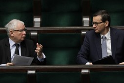 Jarosław Kaczyński i premier Mateusz Morawiecki