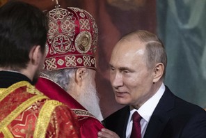 Prezydetn Rosji Władimir Putin i patriarcha Cyryl