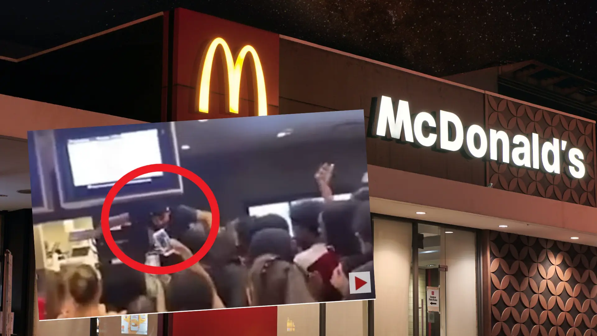 Gang 50 nastolatków napadł na McDonald's. Do sieci trafiło szokujące nagranie [WIDEO]