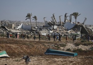 Gaza, Rafa, podela humanitarne pomoći
