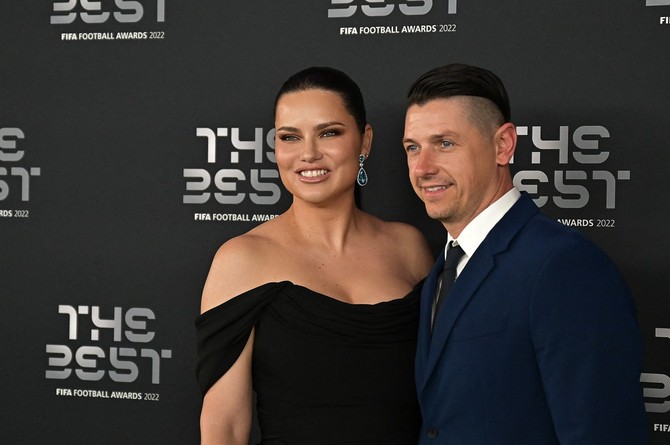   Adrijana Lima  i Andre Lemer na dodeli FIFA nagrada u Parizu  
